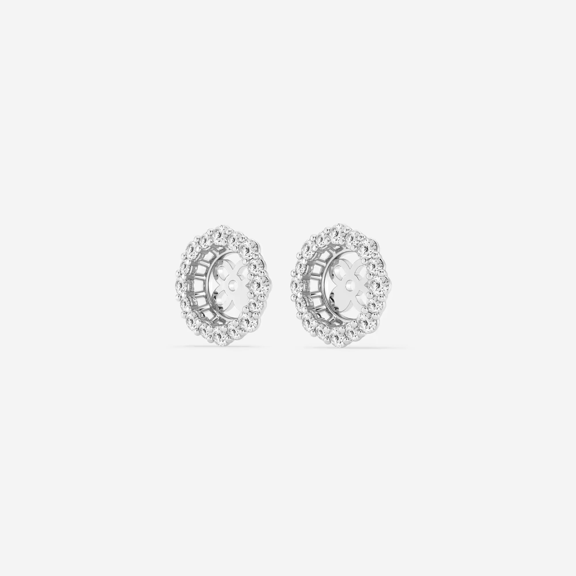Celestia Round Lab Grown Diamond Halo Earring Jackets