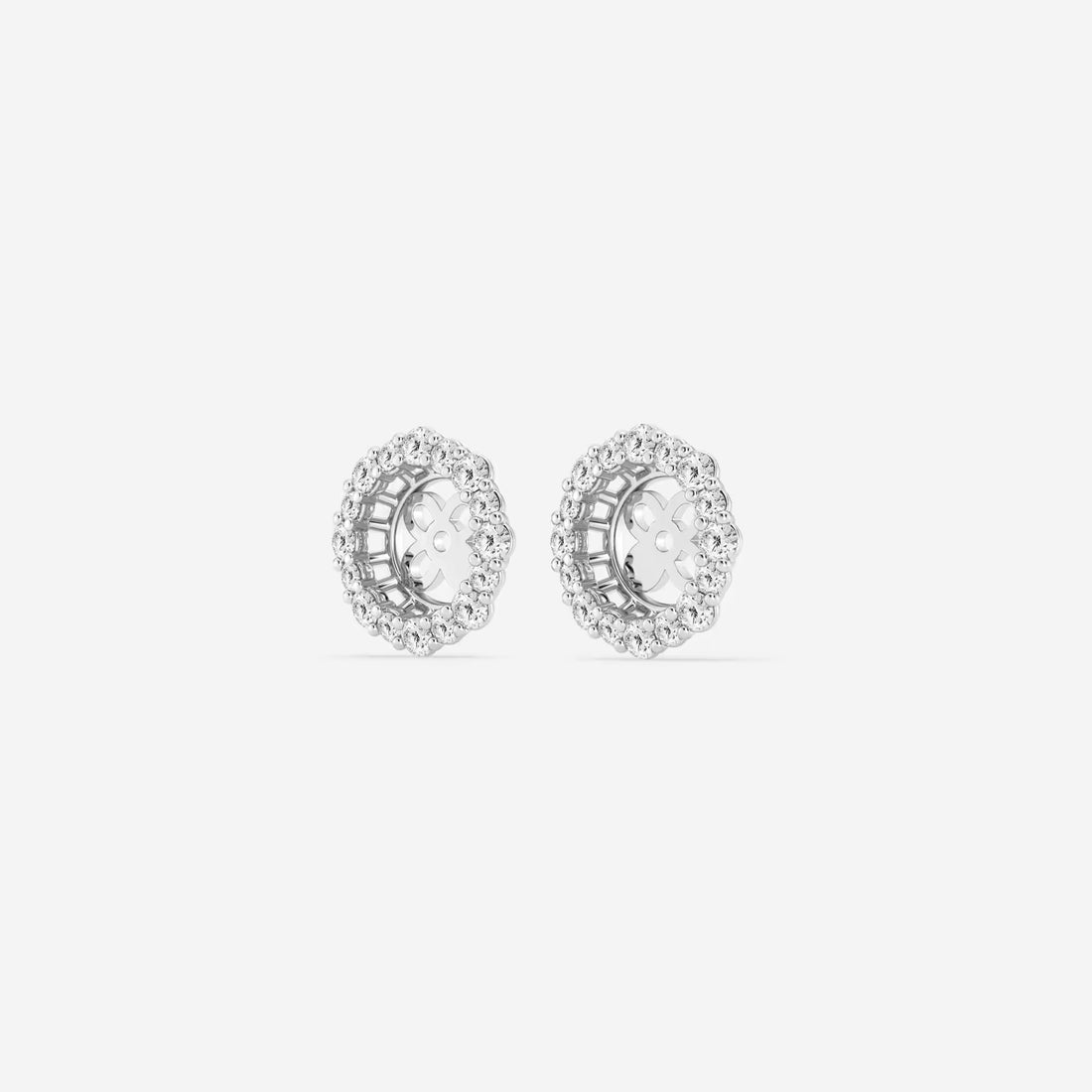 Celestia Round Lab Grown Diamond Halo Earring Jackets