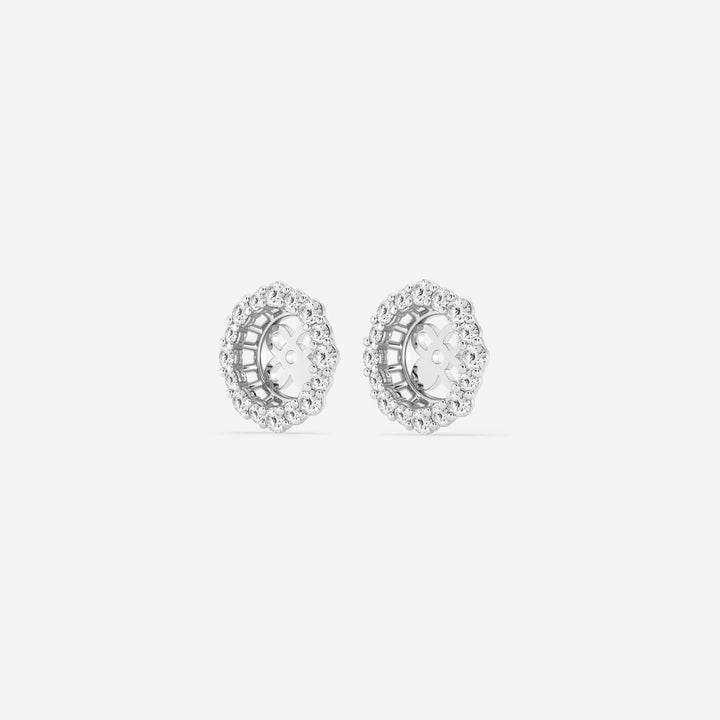 Celestia Round Lab Grown Diamond Halo Earring Jackets