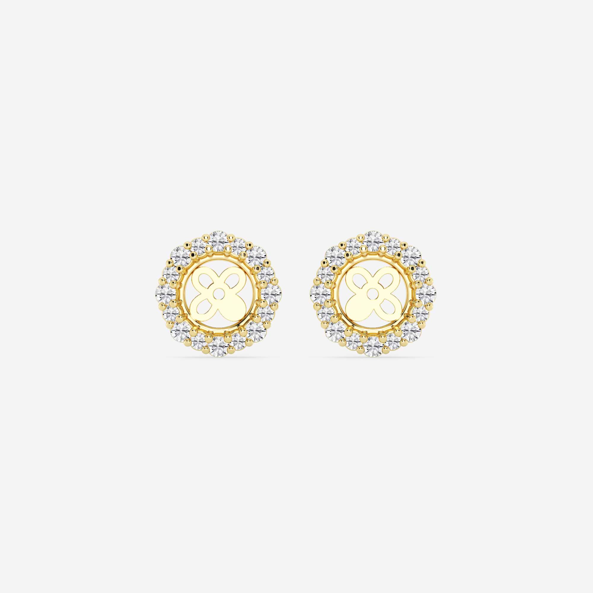 Celestia Round Lab Grown Diamond Halo Earring Jackets