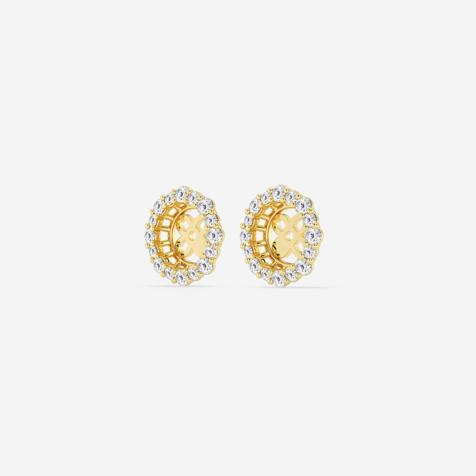 Celestia Round Lab Grown Diamond Halo Earring Jackets