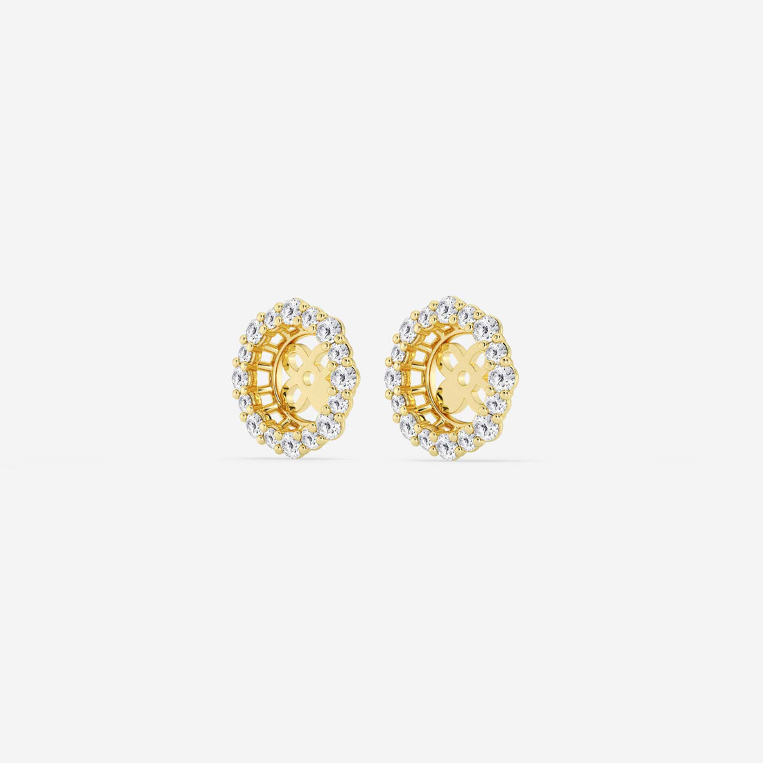 Celestia Round Lab Grown Diamond Halo Earring Jackets