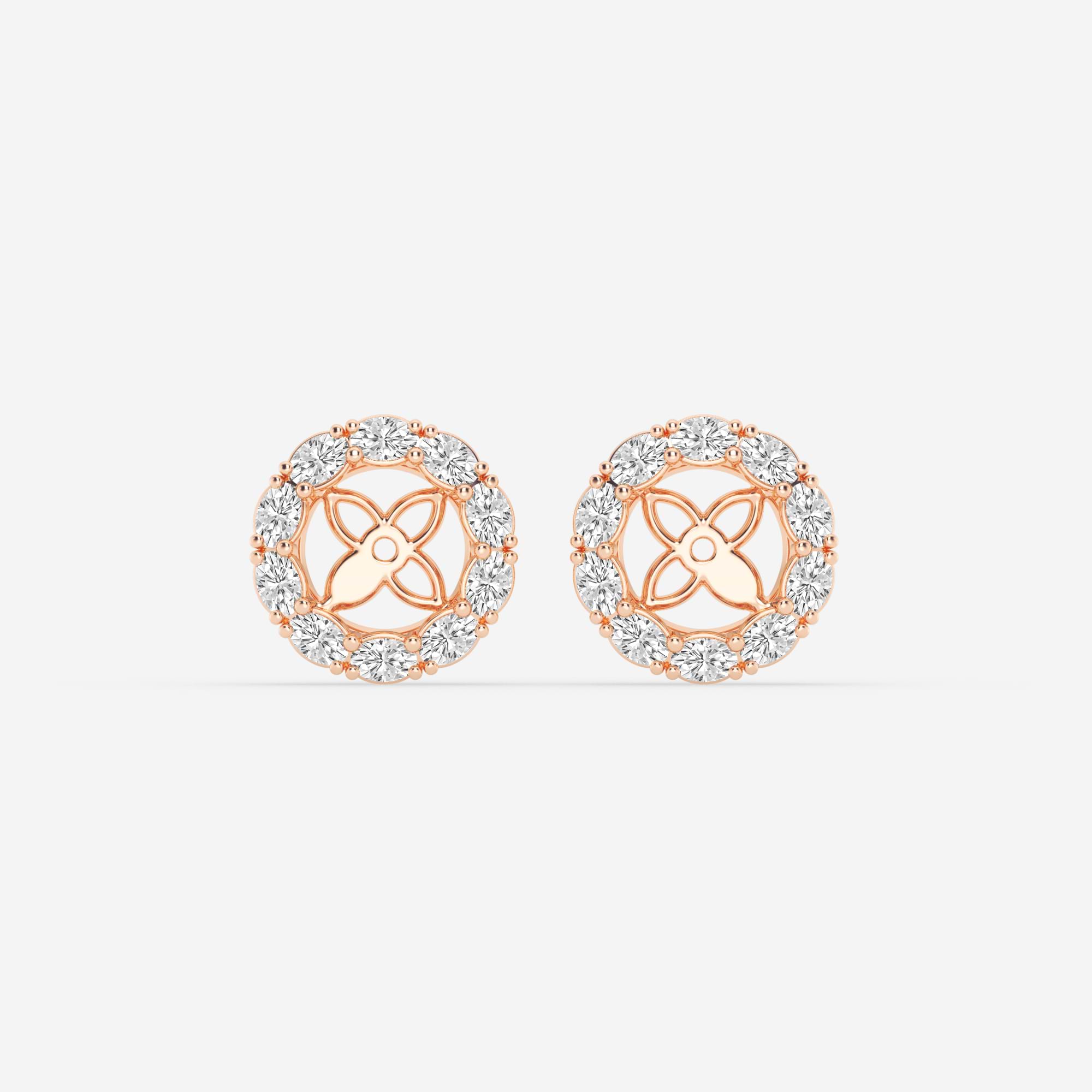 Lunaria Oval Lab Grown Diamond Halo Earring Jackets