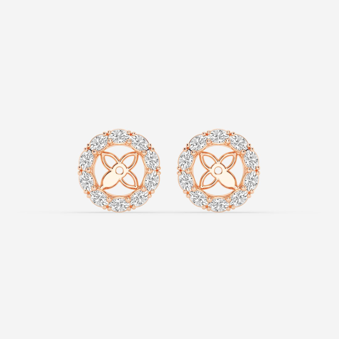 Lunaria Oval Lab Grown Diamond Halo Earring Jackets