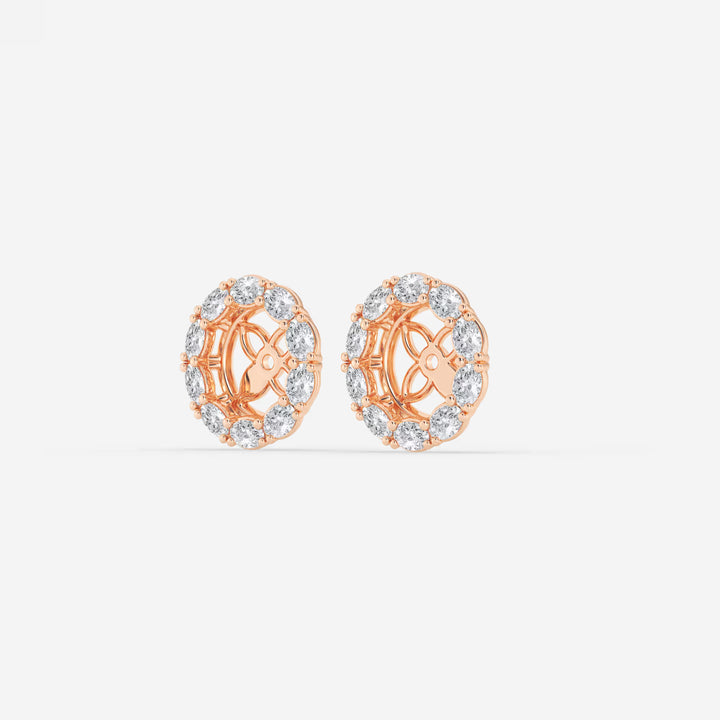 Lunaria Oval Lab Grown Diamond Halo Earring Jackets