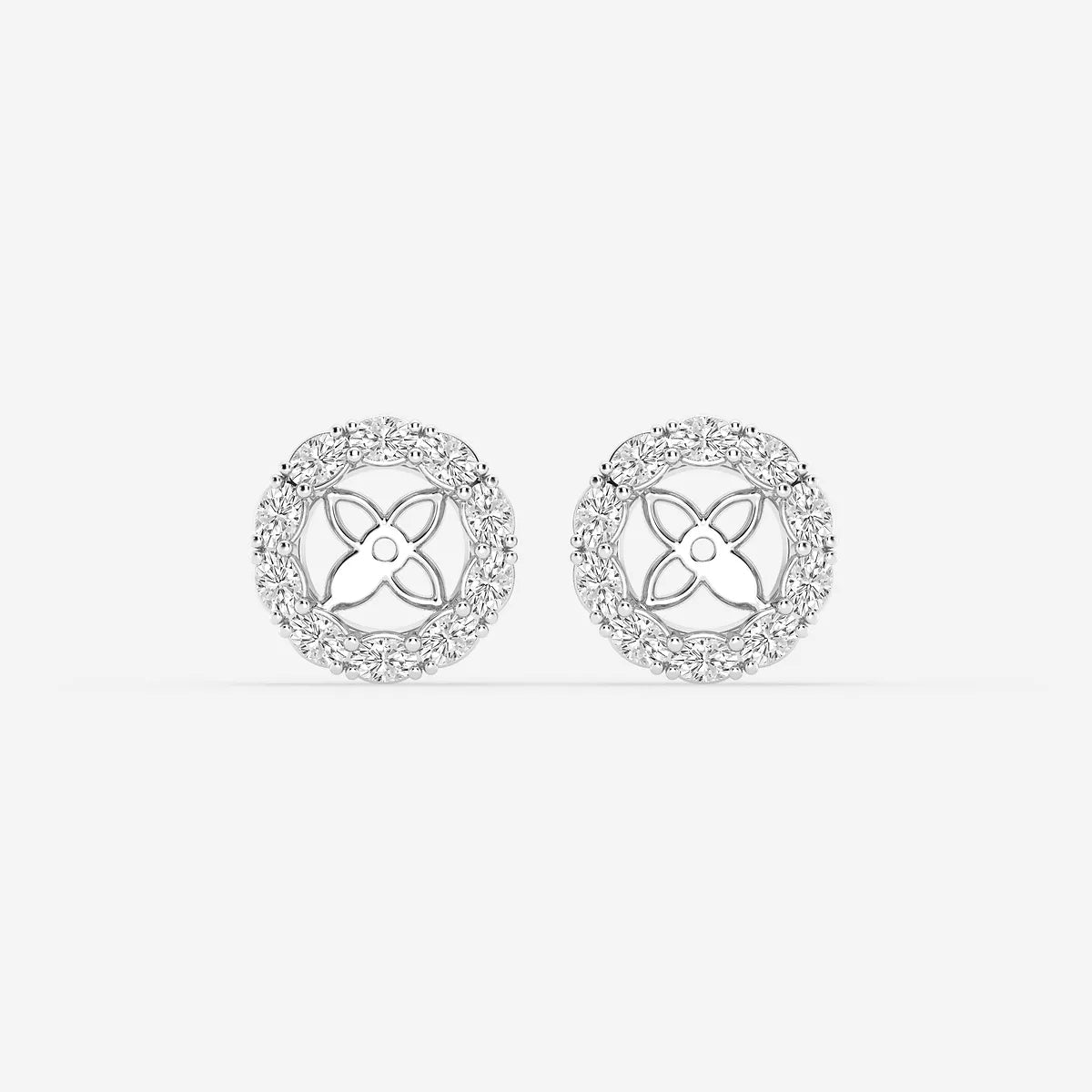 Lunaria Oval Lab Grown Diamond Halo Earring Jackets