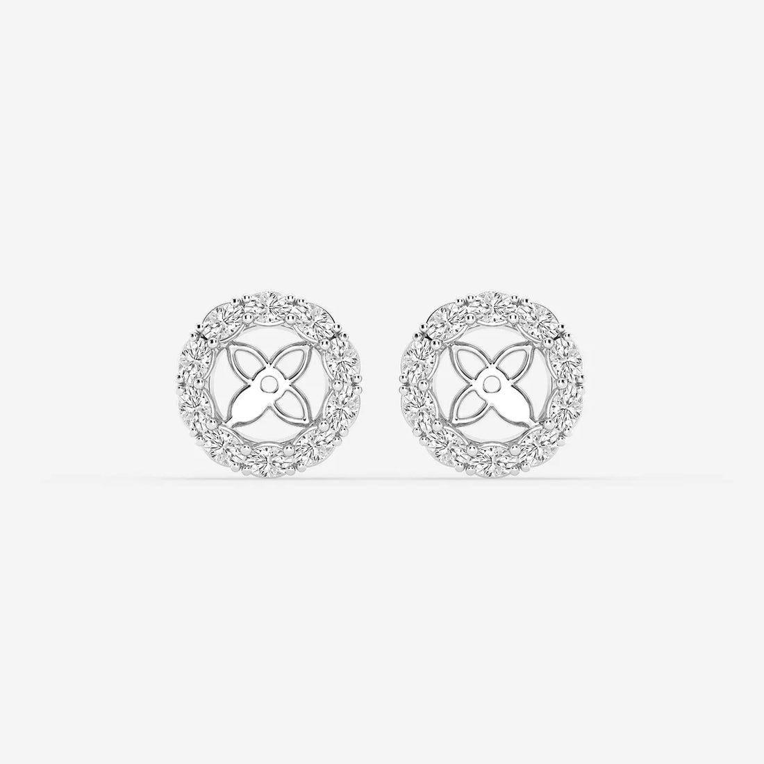 Lunaria Oval Lab Grown Diamond Halo Earring Jackets