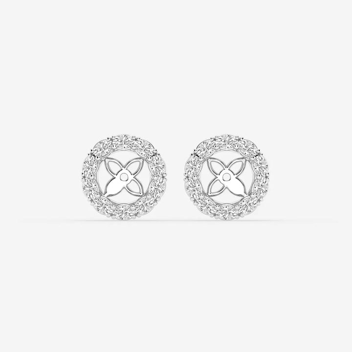 Lunaria Oval Lab Grown Diamond Halo Earring Jackets