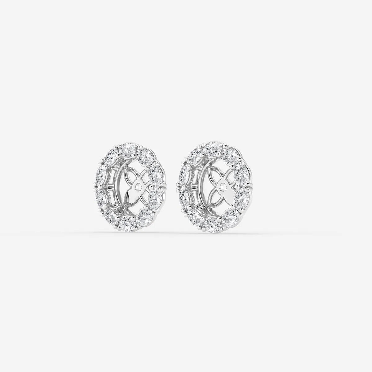 Lunaria Oval Lab Grown Diamond Halo Earring Jackets