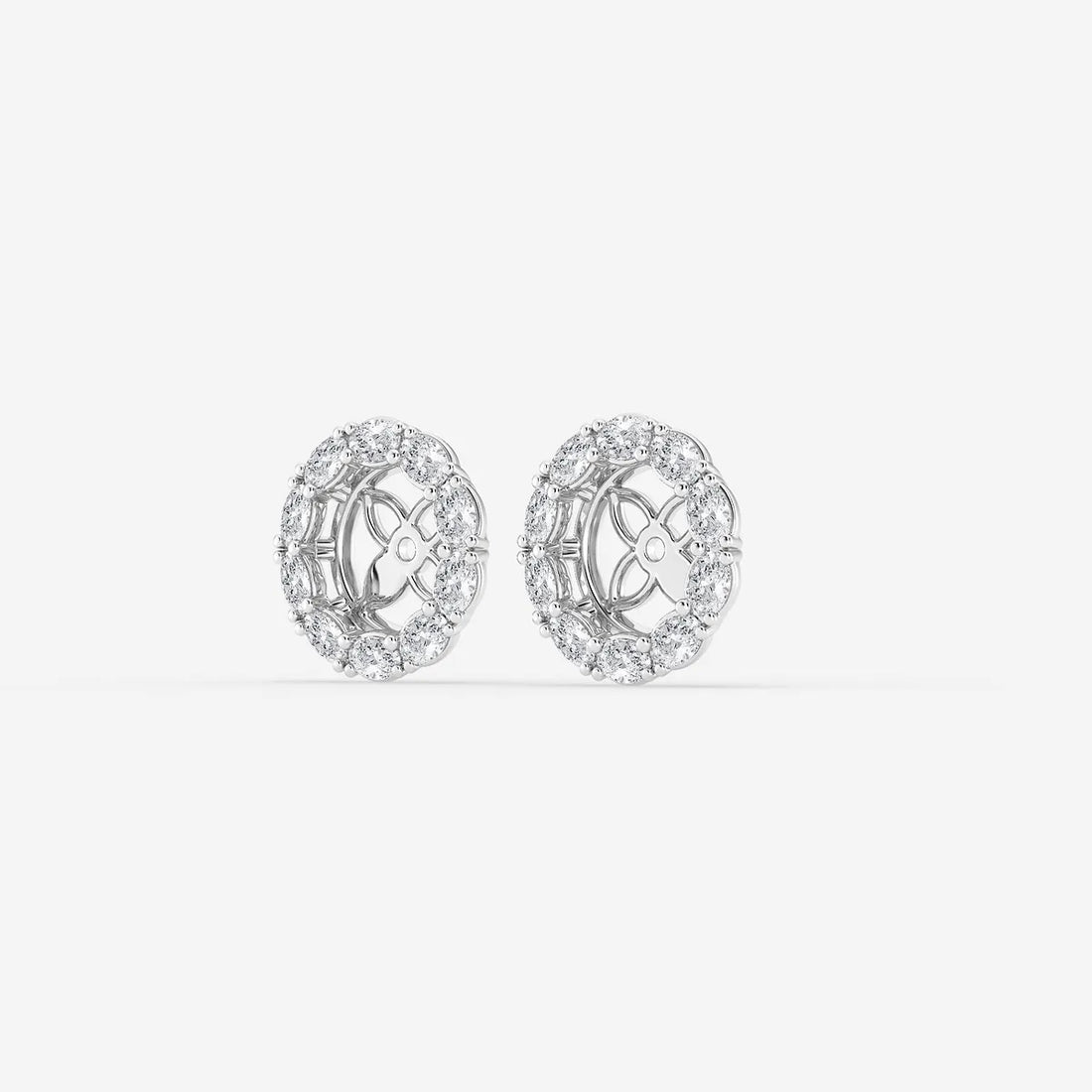 Lunaria Oval Lab Grown Diamond Halo Earring Jackets