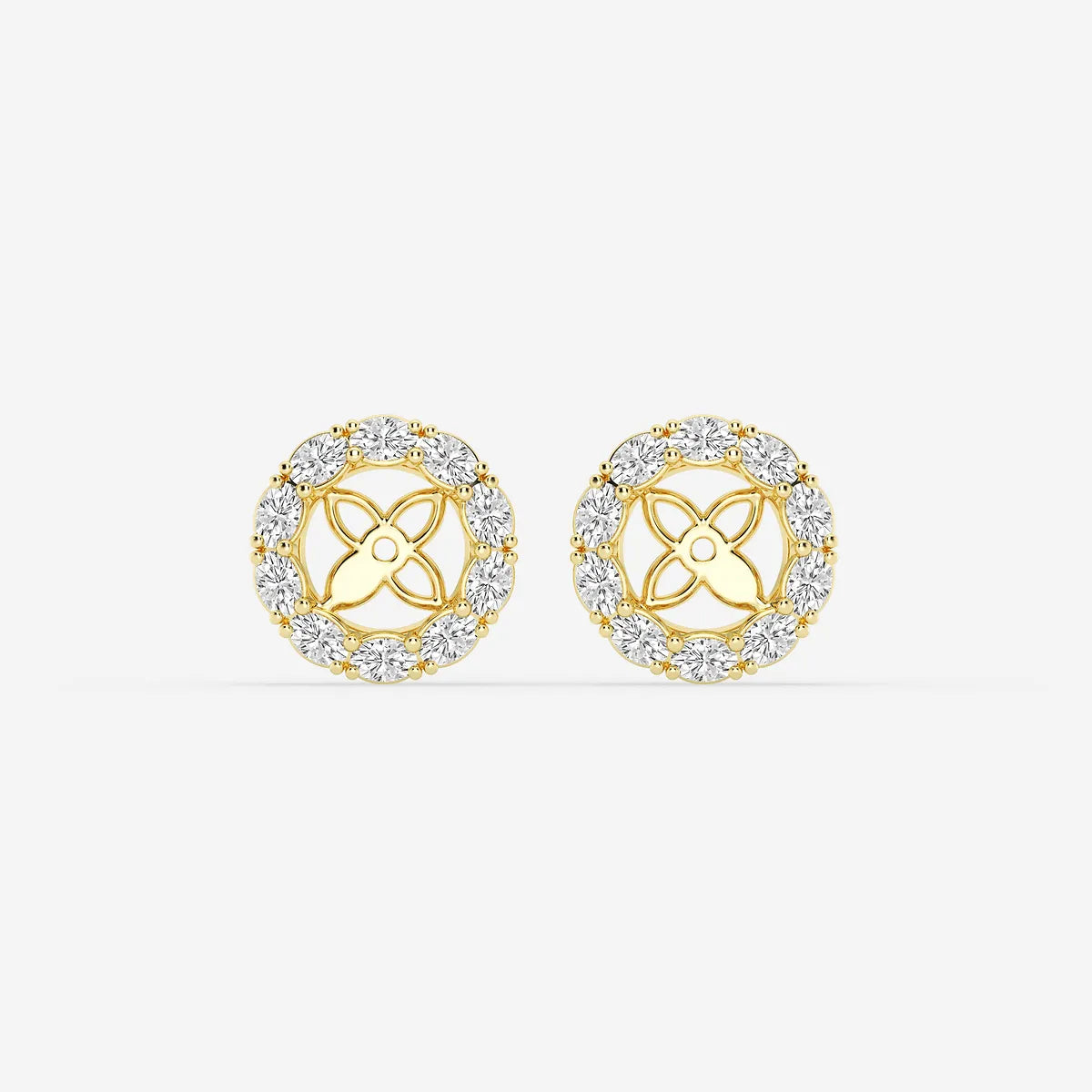 Lunaria Oval Lab Grown Diamond Halo Earring Jackets