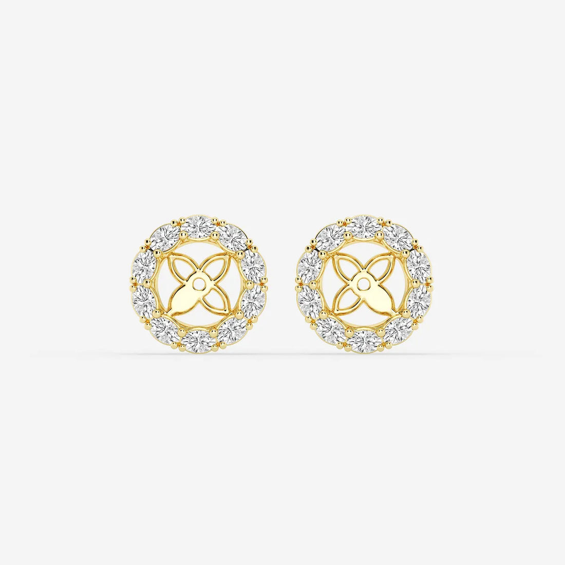 Lunaria Oval Lab Grown Diamond Halo Earring Jackets