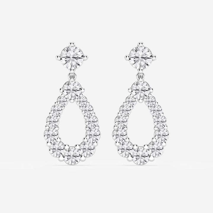 Luminara Graduated Round Lab Grown Diamond Drop Earrings