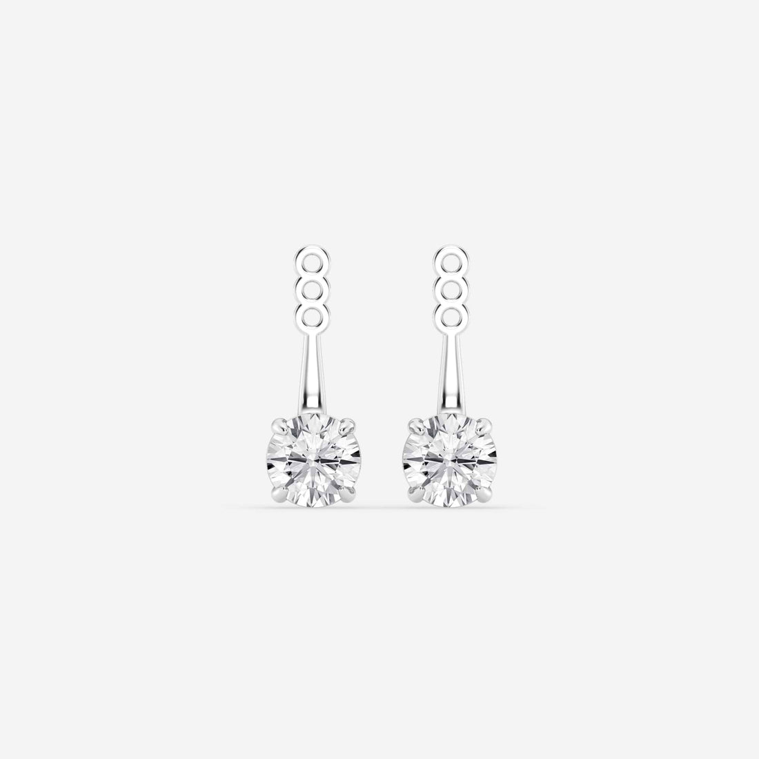 Lunara Round Lab Grown Diamond Drop Earring Jackets