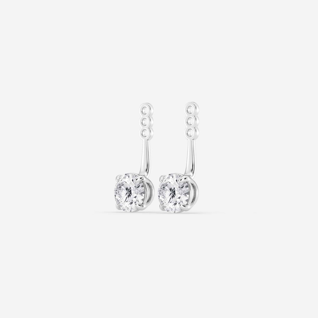 Lunara Round Lab Grown Diamond Drop Earring Jackets