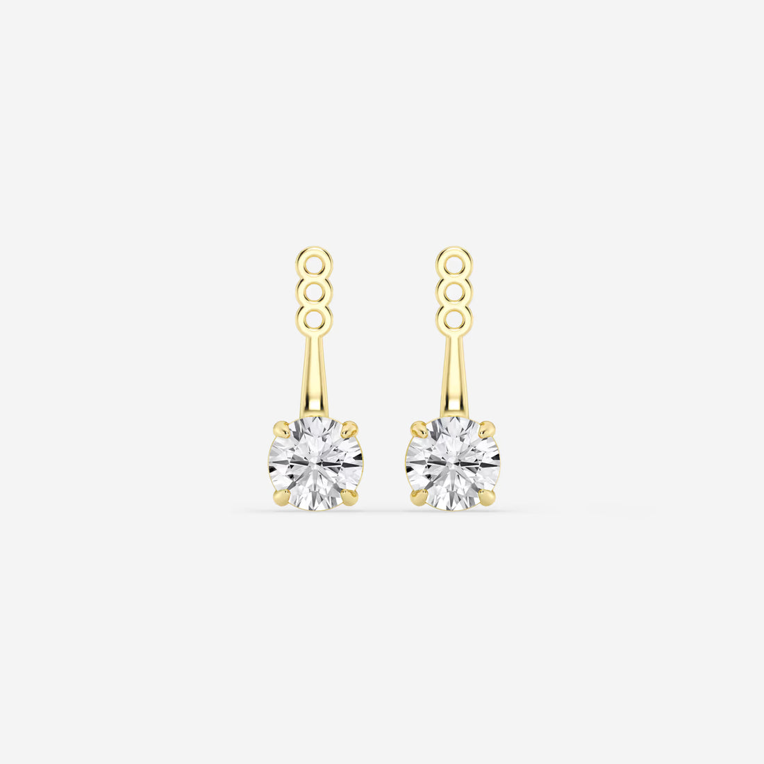 Lunara Round Lab Grown Diamond Drop Earring Jackets