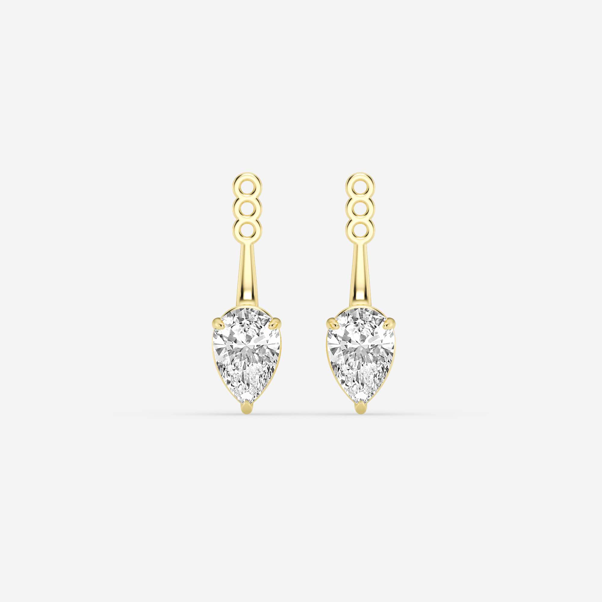 Aurelia Pear Lab Grown Diamond Drop Earring Jackets