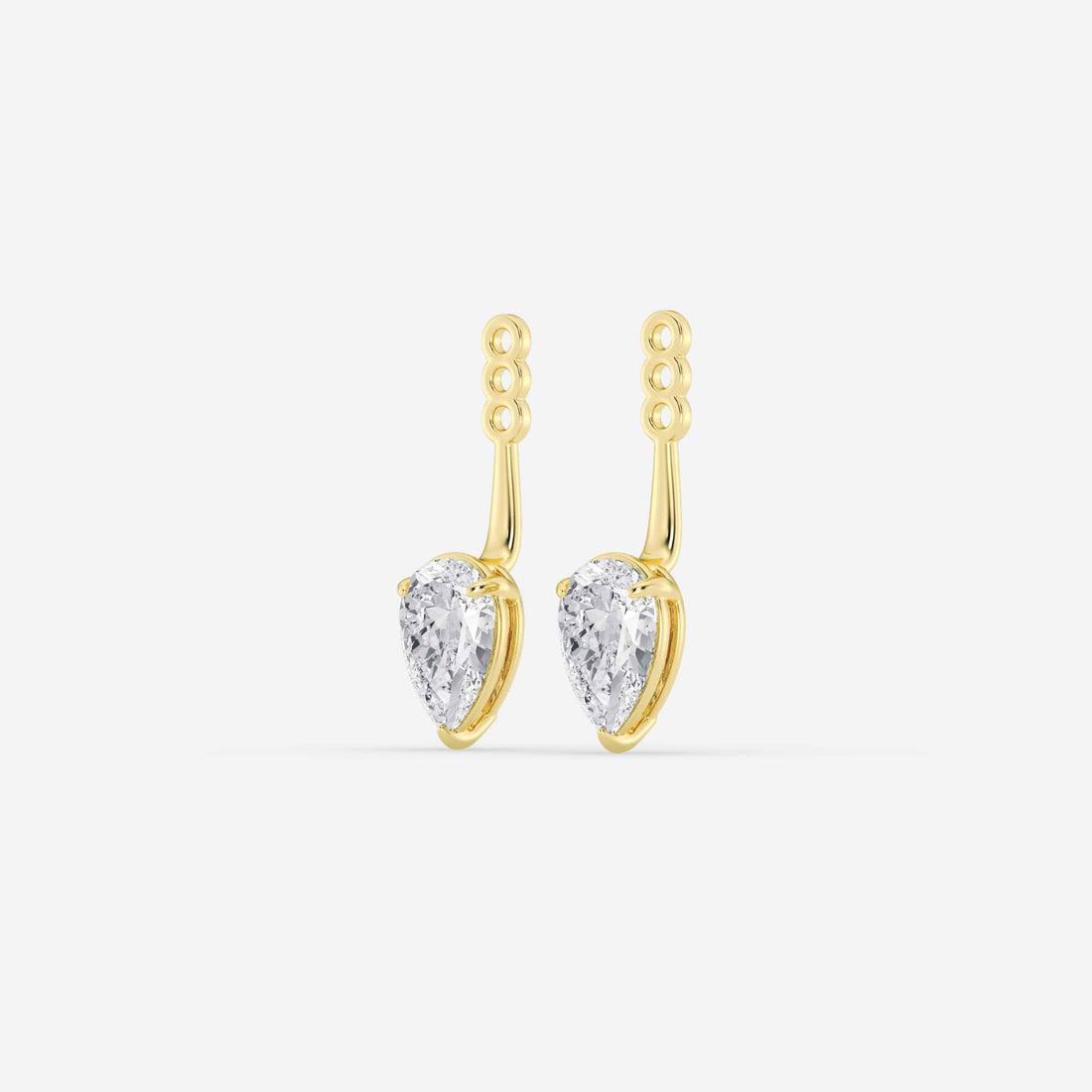 Aurelia Pear Lab Grown Diamond Drop Earring Jackets