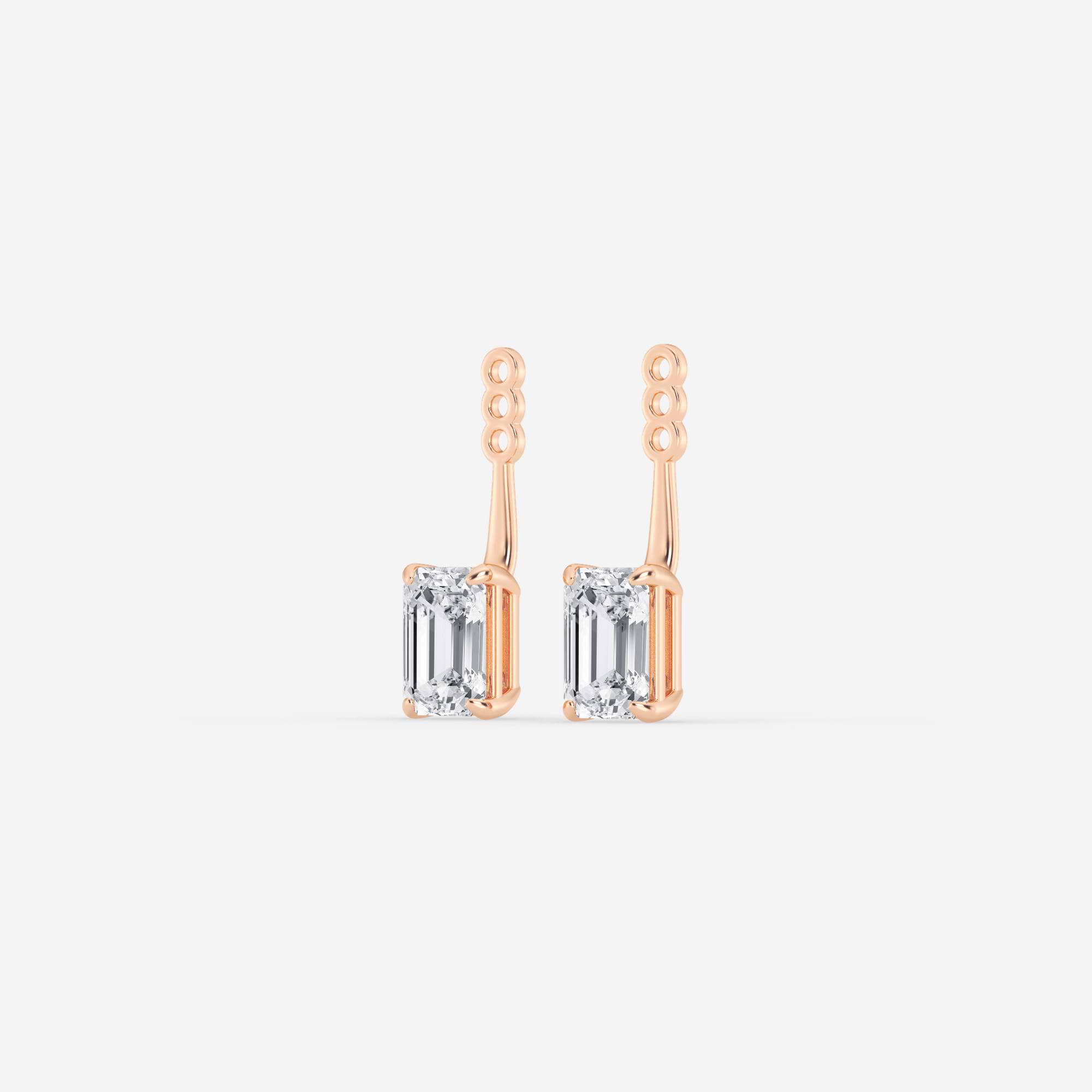 Elara Emerald Lab Grown Diamond Drop Earring Jackets