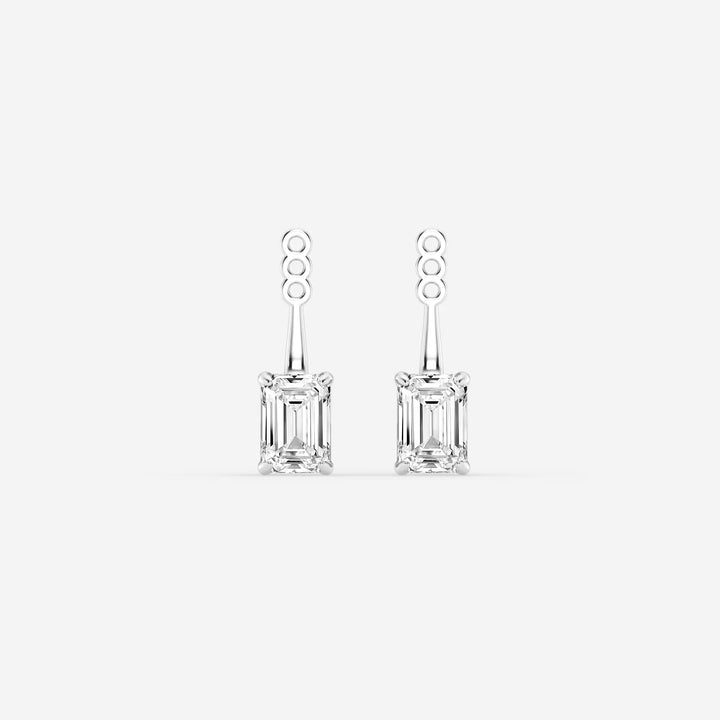 Elara Emerald Lab Grown Diamond Drop Earring Jackets