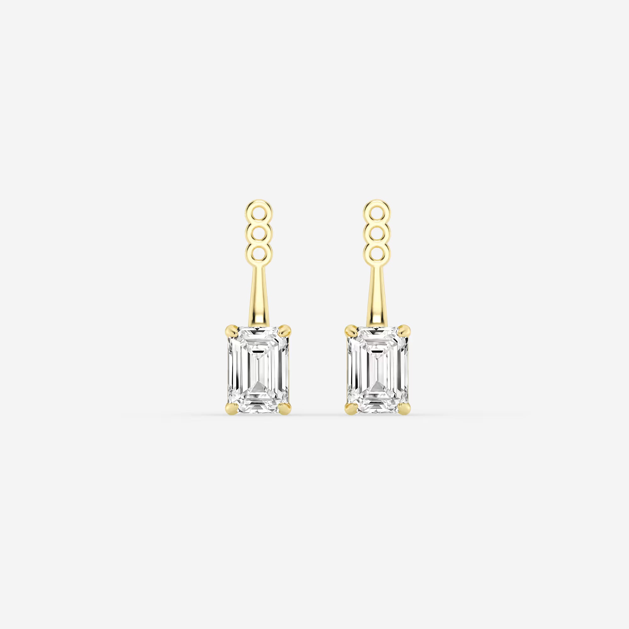 Elara Emerald Lab Grown Diamond Drop Earring Jackets
