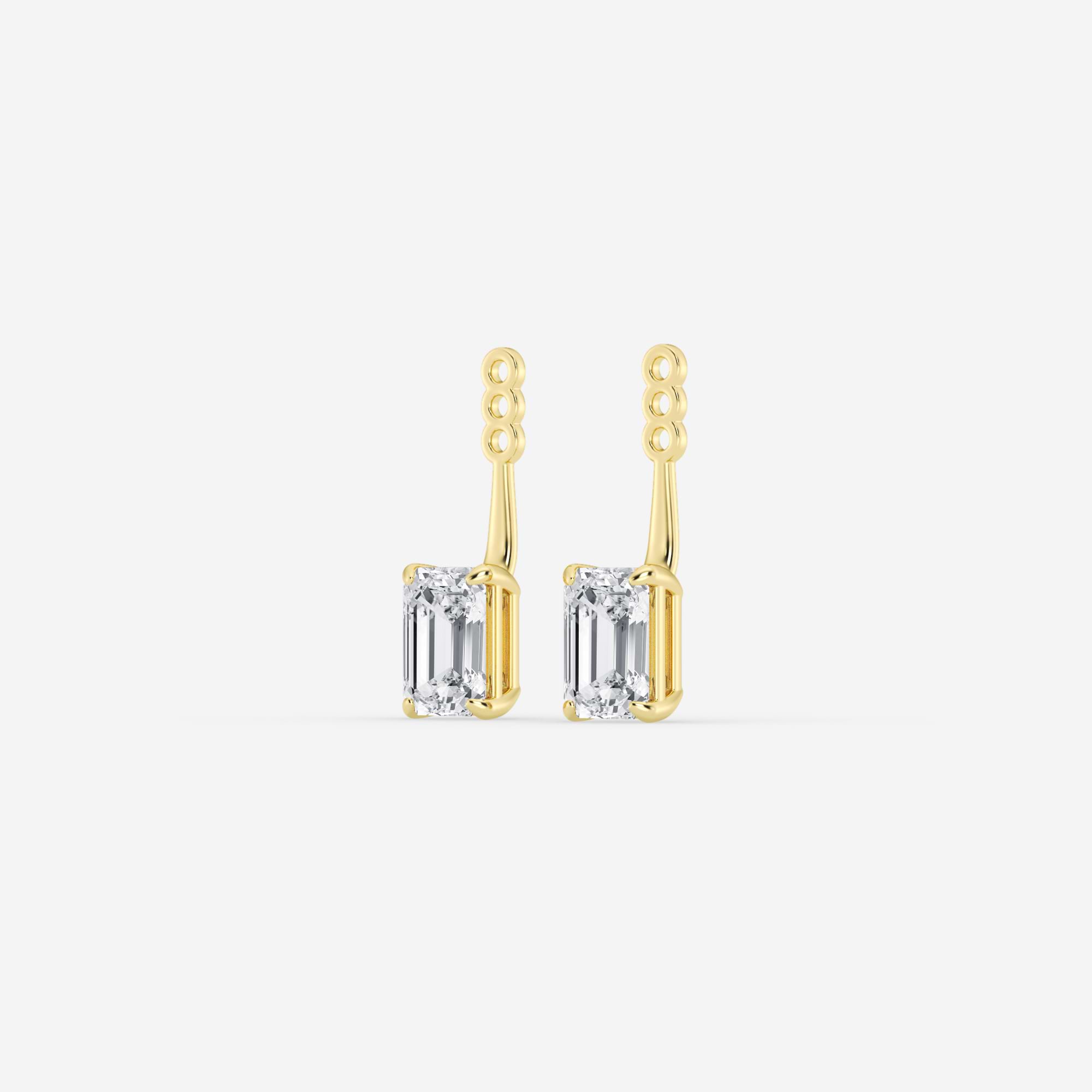 Elara Emerald Lab Grown Diamond Drop Earring Jackets