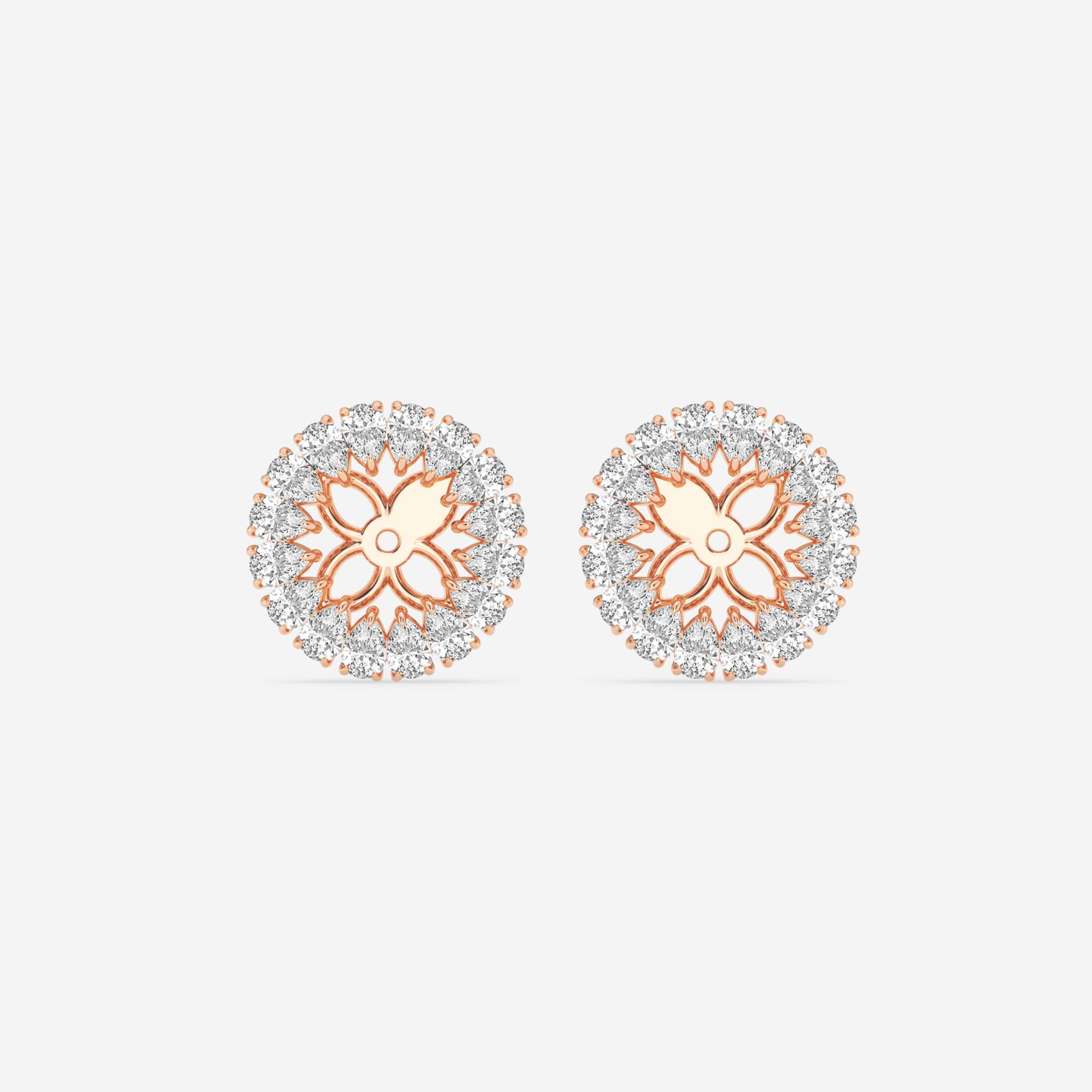 Aurelia Pear Lab Grown Diamond Halo Earring Jackets