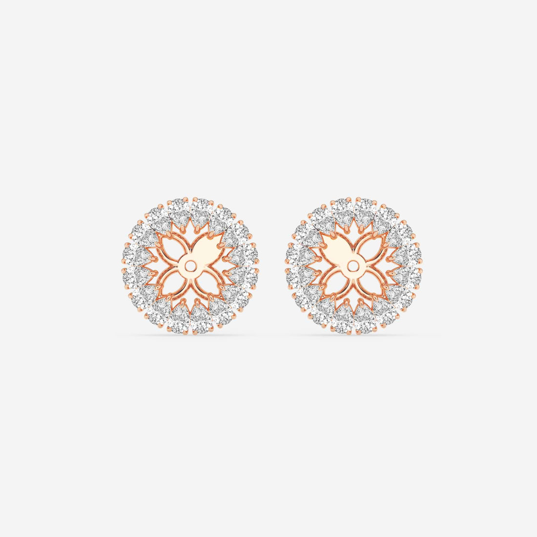 Aurelia Pear Lab Grown Diamond Halo Earring Jackets