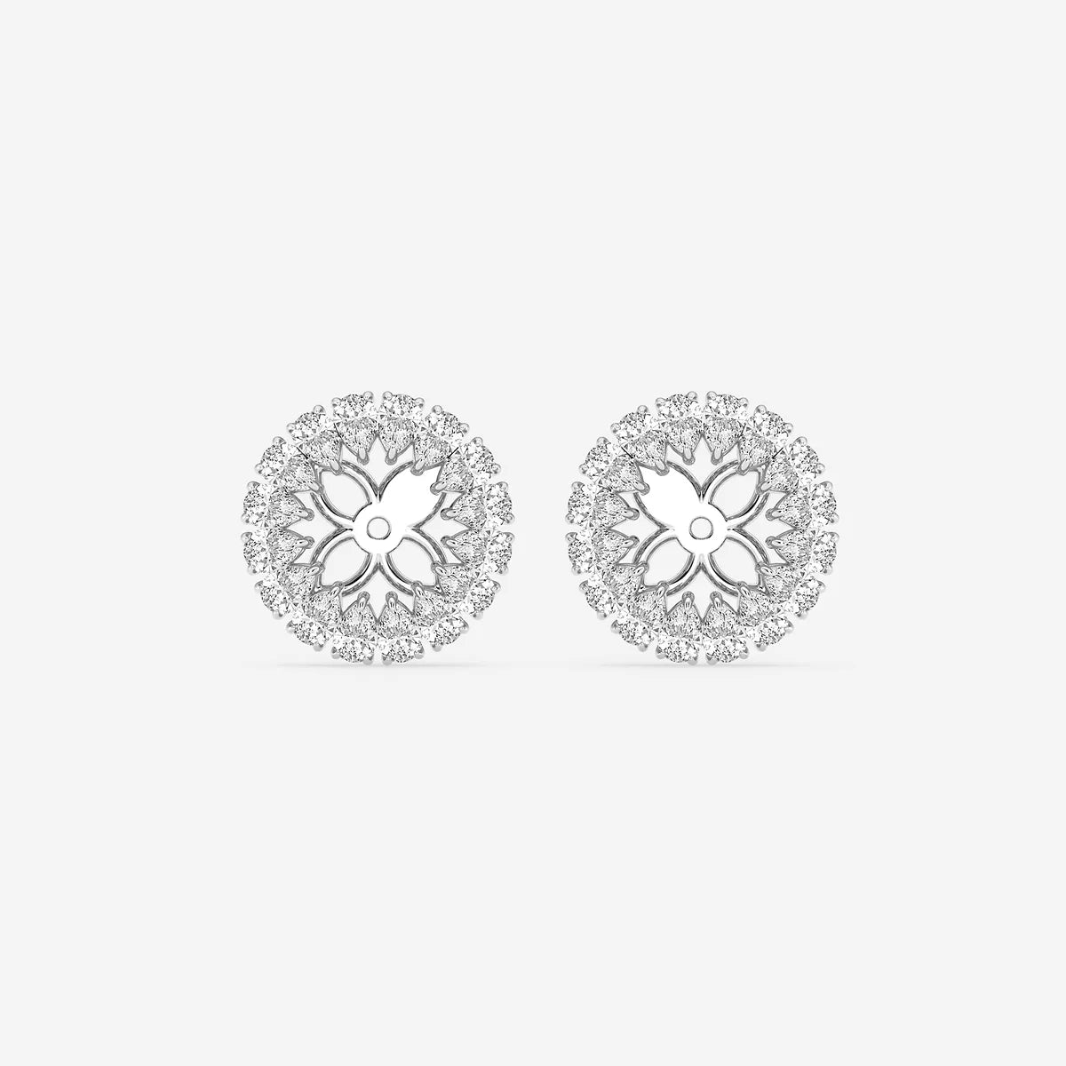 Aurelia Pear Lab Grown Diamond Halo Earring Jackets