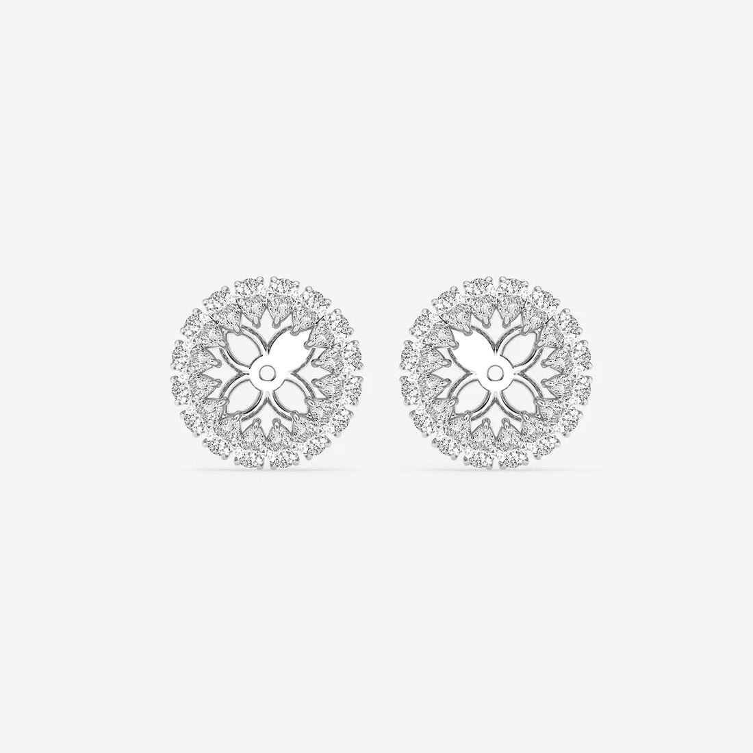 Aurelia Pear Lab Grown Diamond Halo Earring Jackets