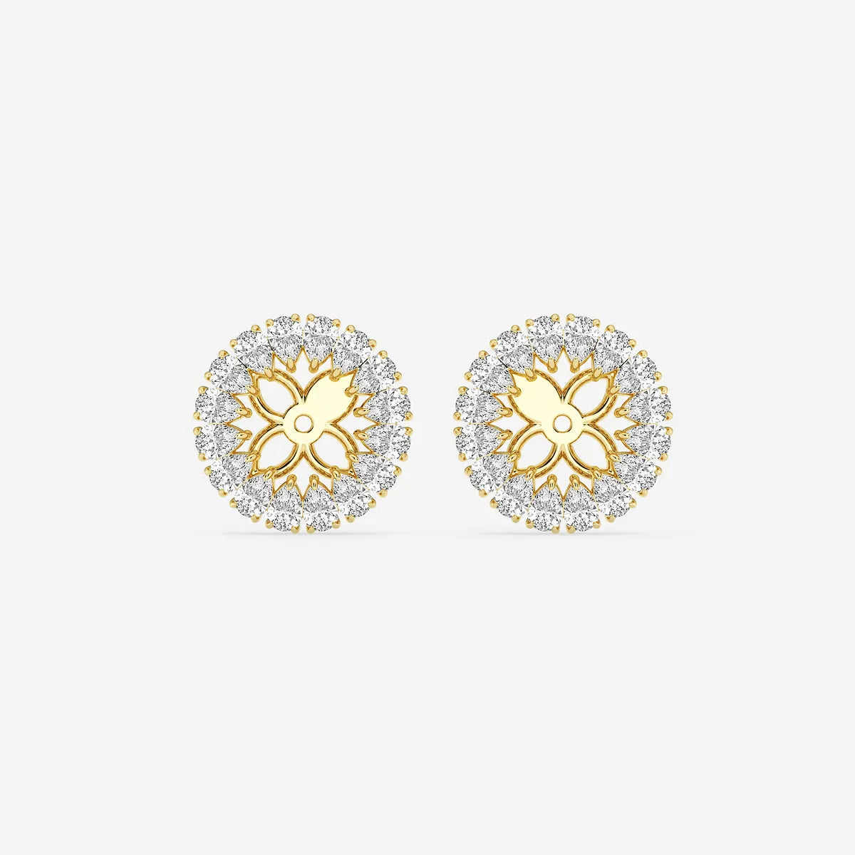 Aurelia Pear Lab Grown Diamond Halo Earring Jackets