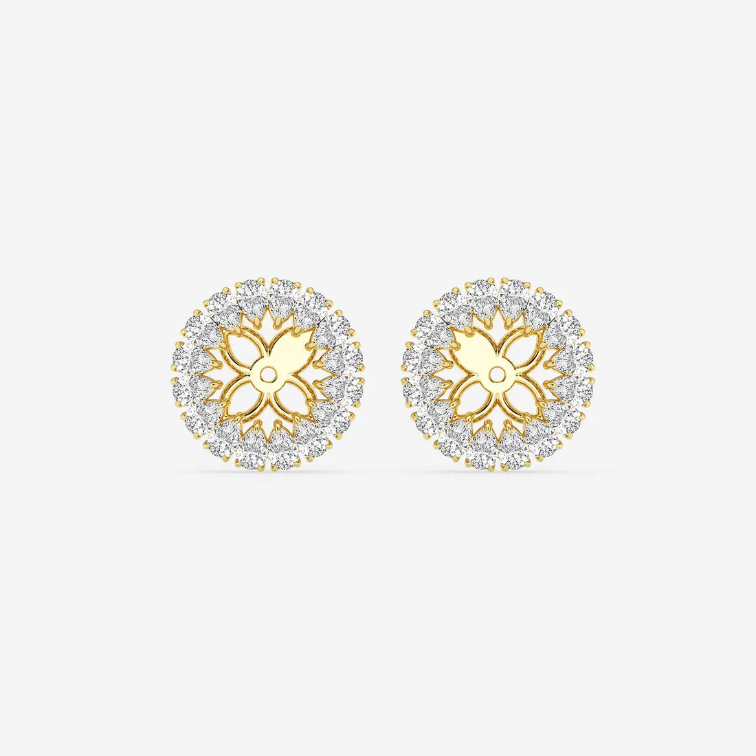 Aurelia Pear Lab Grown Diamond Halo Earring Jackets