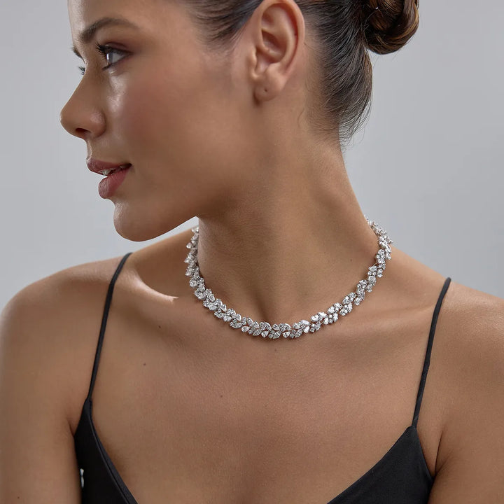Luxury Mixed Shape Lab Diamond Necklace for Women