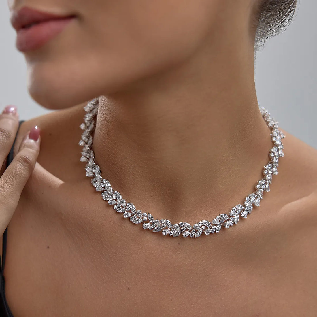 Luxury Mixed Shape Lab Diamond Necklace for Women