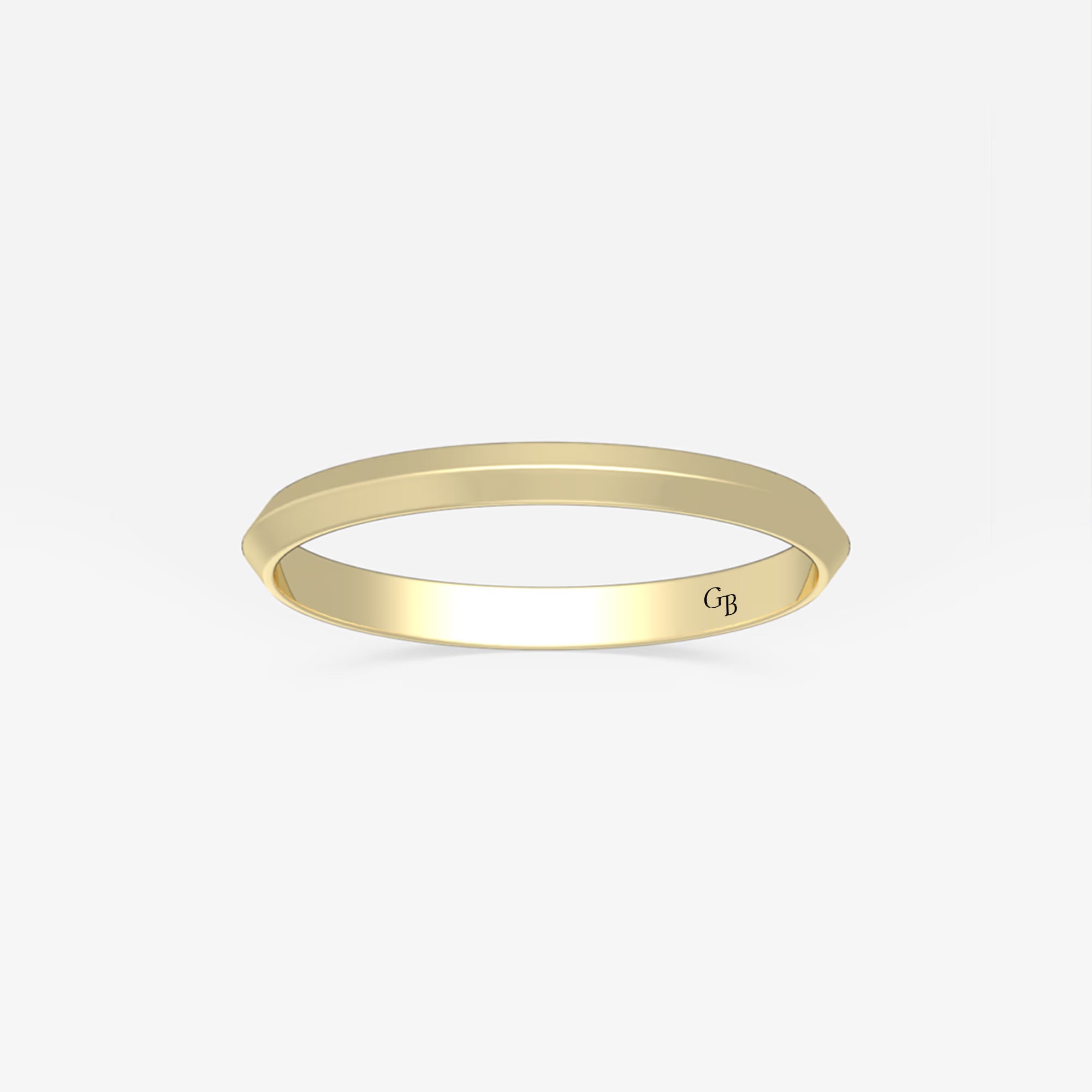 Axiom Platinum Knife Edge Wedding Band