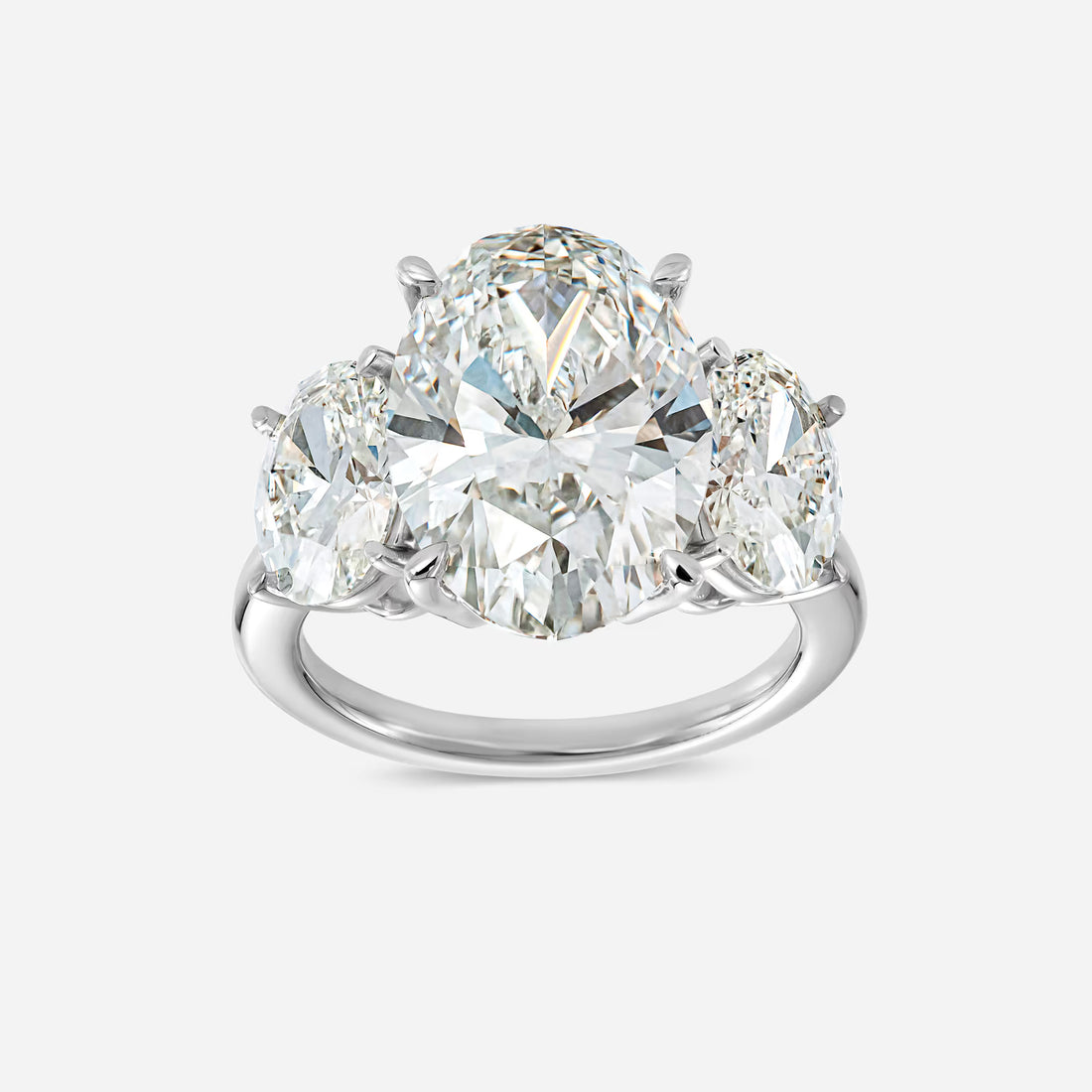 Orlena Oval Cut Lab-Grown Diamond Engagement Ring with Hidden Halo Design