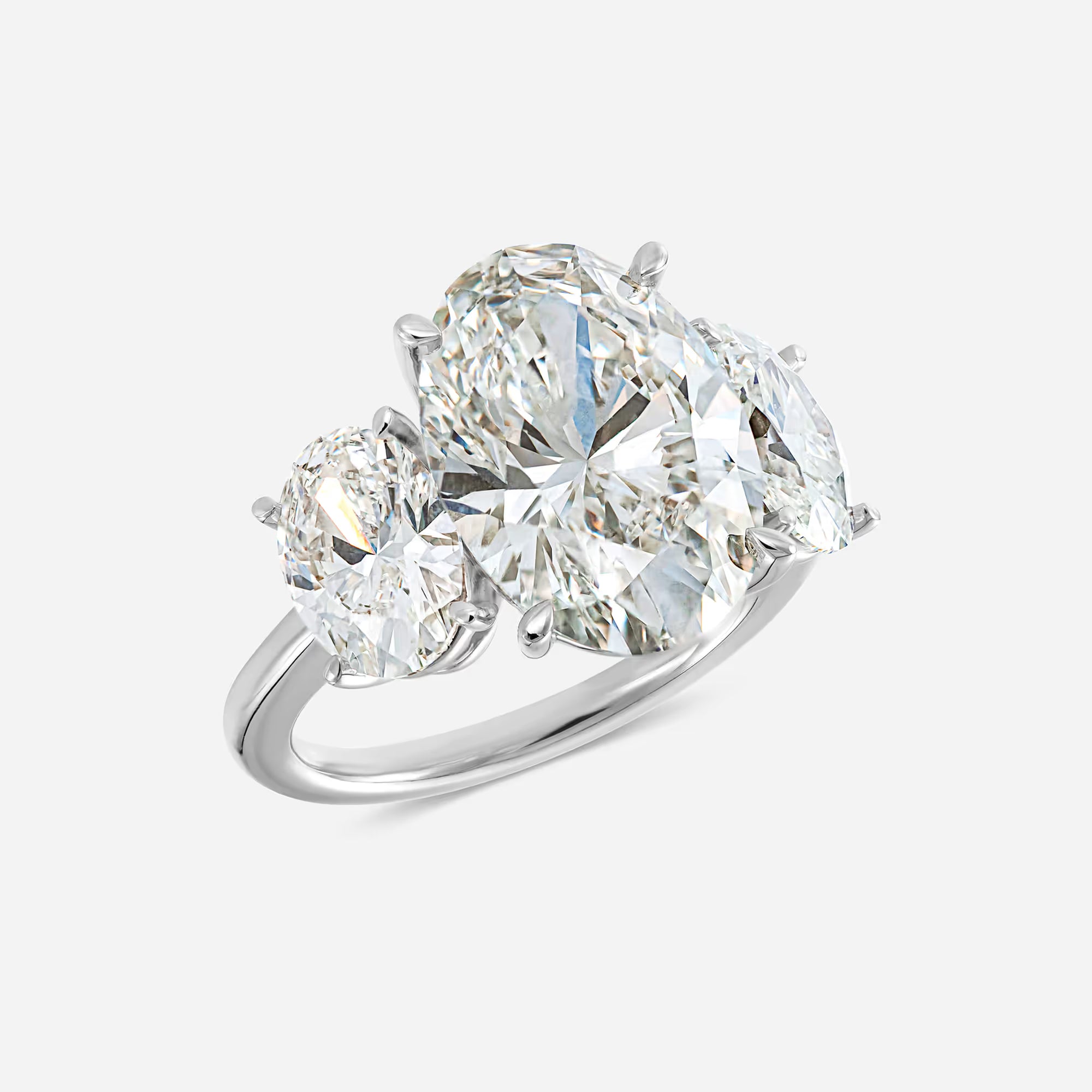 Orlena Oval Cut Lab-Grown Diamond Engagement Ring with Hidden Halo Design