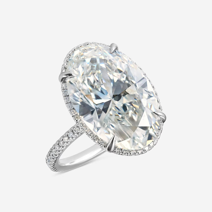Elevated Halo Split Prong Lab-Grown Diamond Engagement Ring