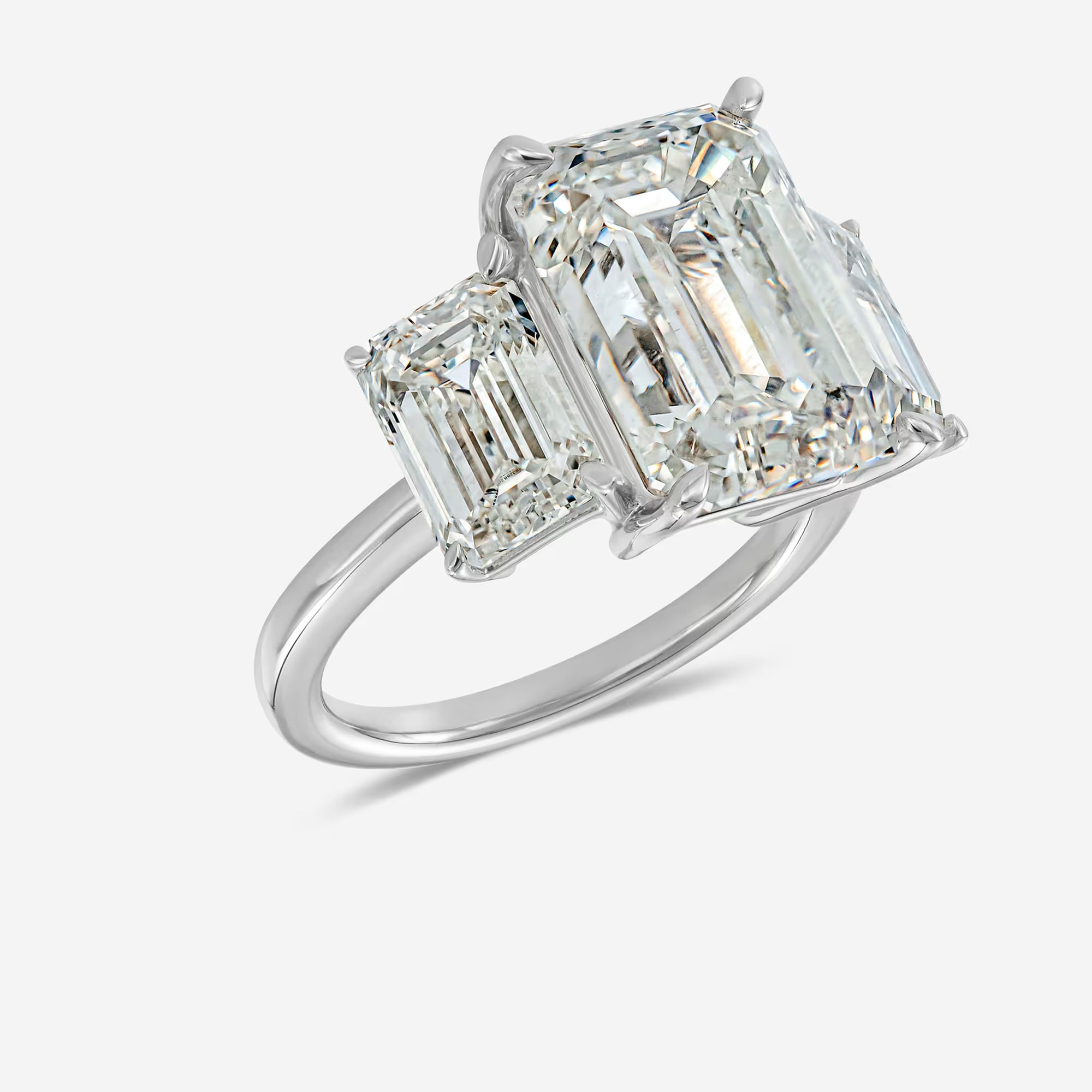 Seville Flamenco Emerald Cut Lab-Grown Diamond Statement Engagement Ring