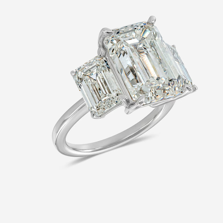 Seville Flamenco Emerald Cut Lab-Grown Diamond Statement Engagement Ring