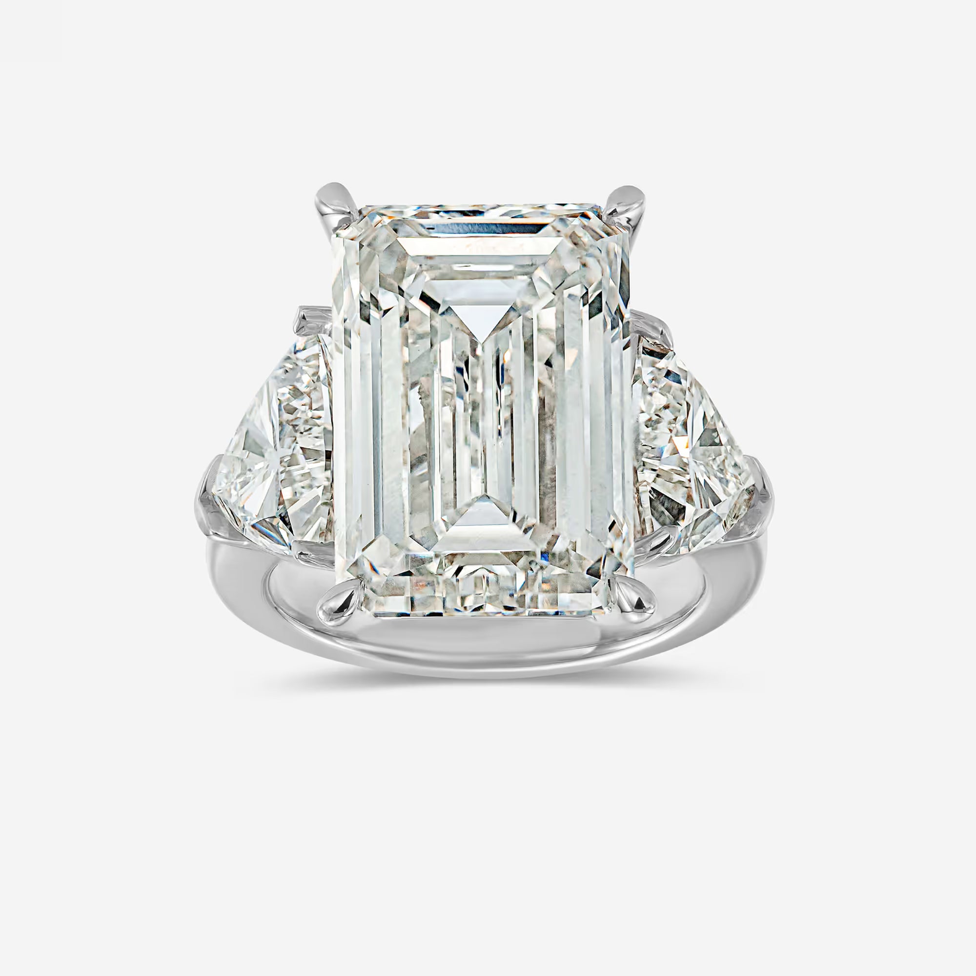 Emerald Cut Three-Stone Engagement Ring