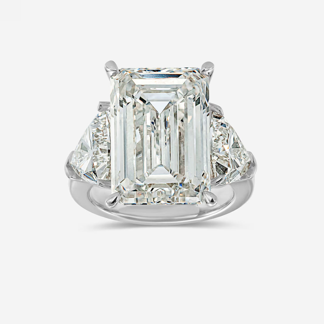 Emerald Cut Three-Stone Engagement Ring