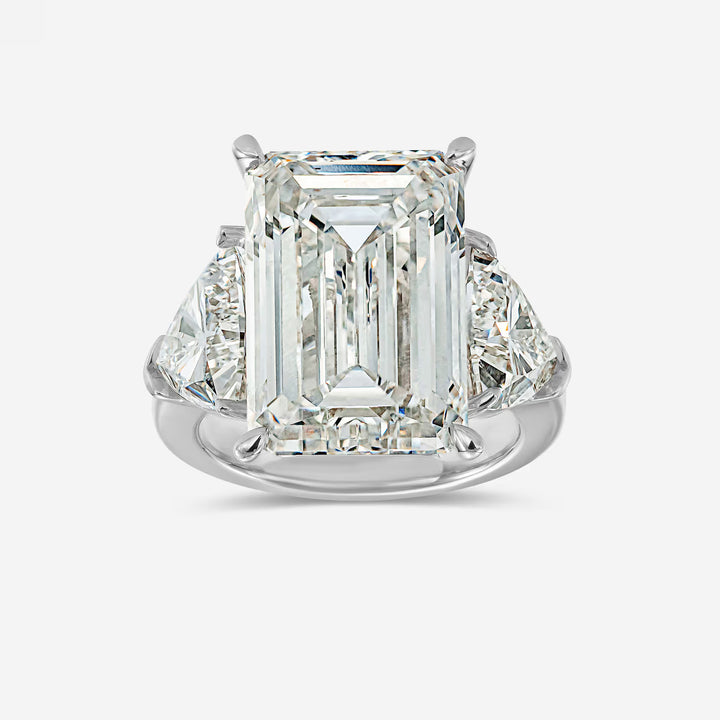 Emerald Cut Three-Stone Engagement Ring