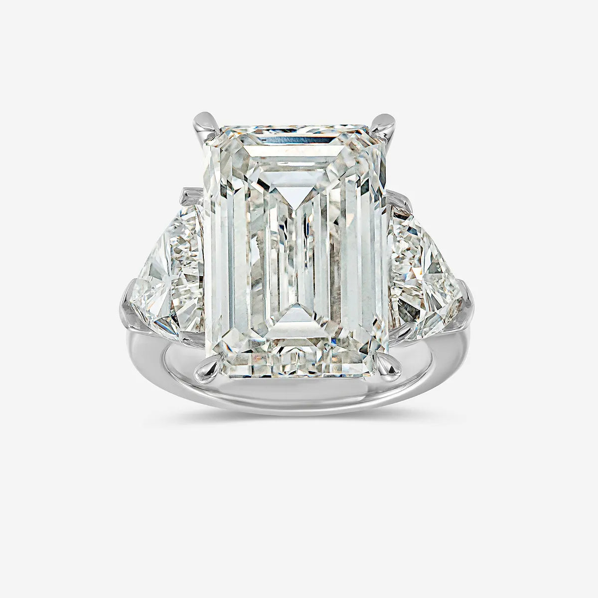 Emerald Cut Three-Stone Engagement Ring