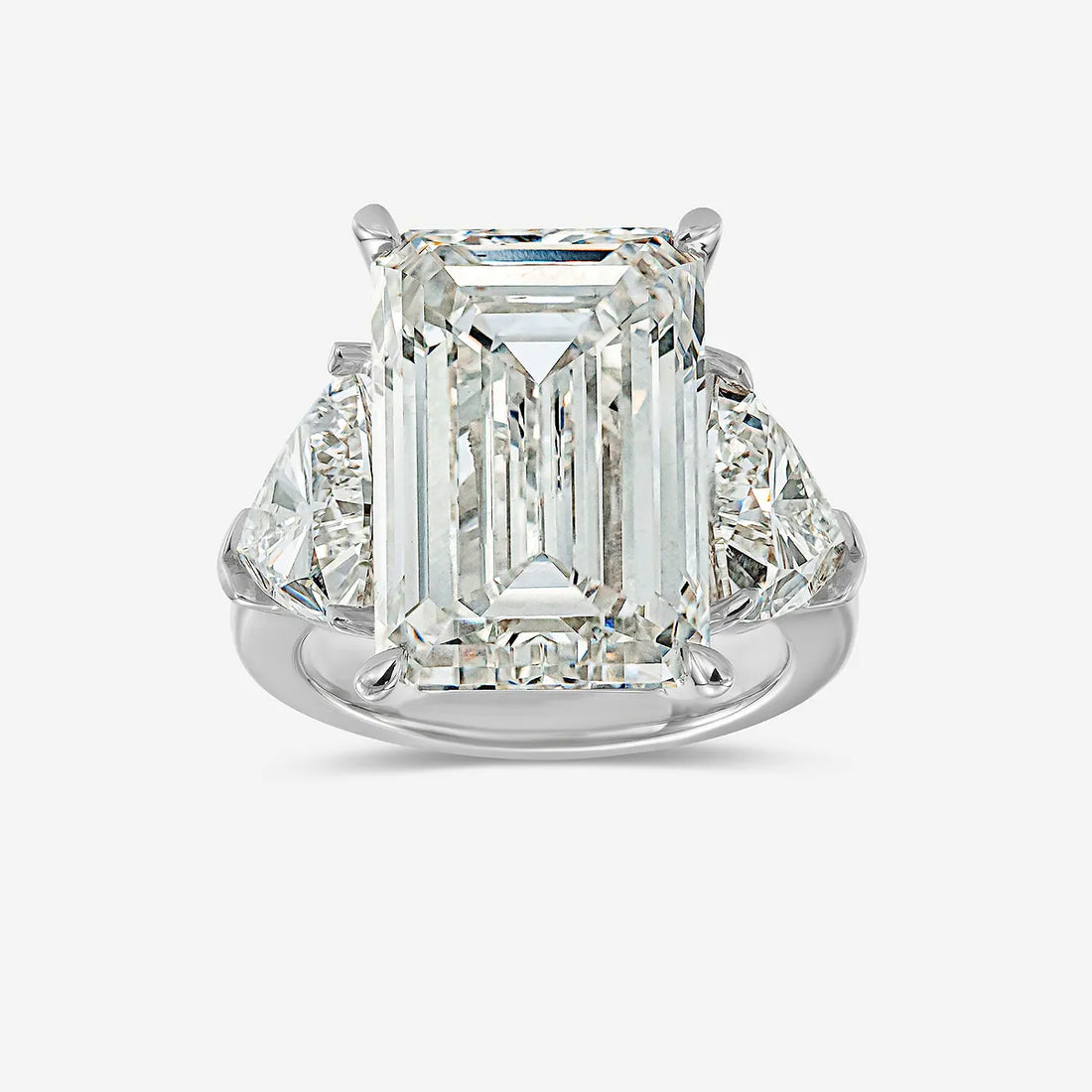 Emerald Cut Three-Stone Engagement Ring