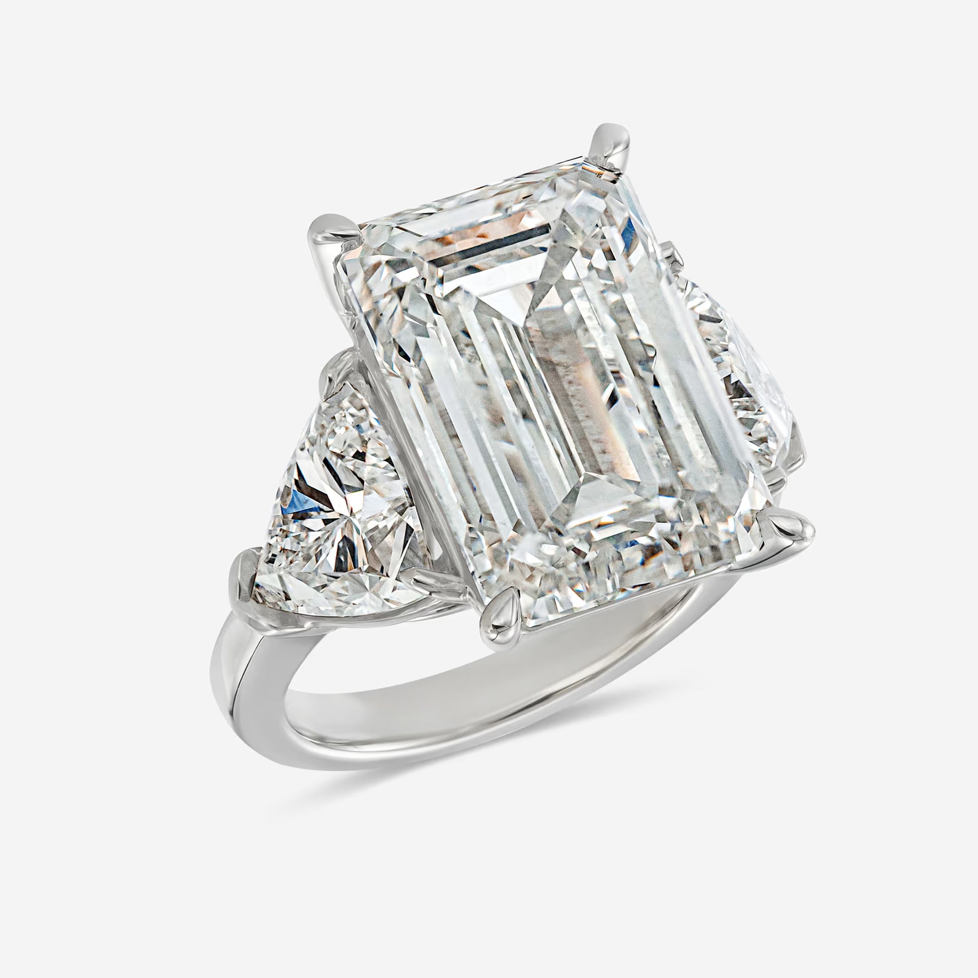 Emerald Cut Three-Stone Engagement Ring
