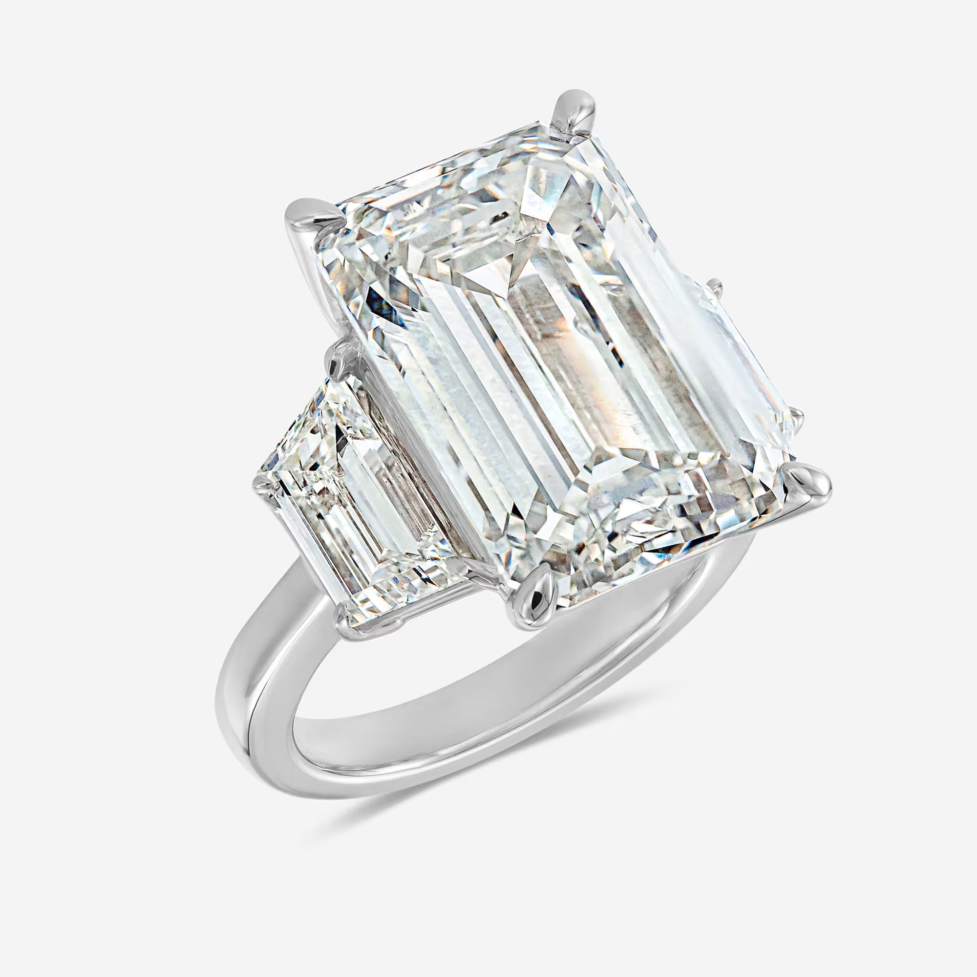 Emerald Cut Three-Stone Engagement Ring