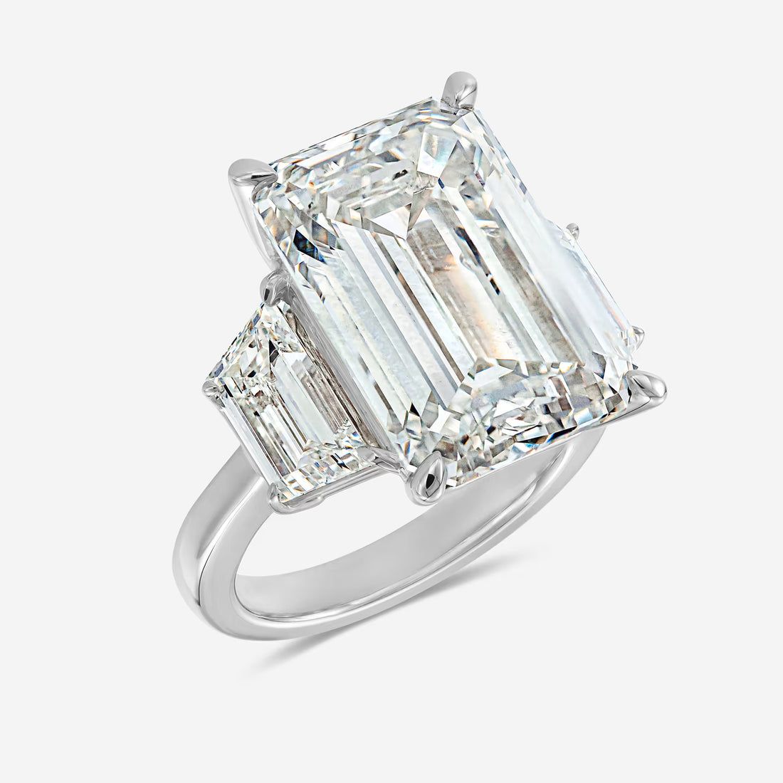 Emerald Cut Three-Stone Engagement Ring