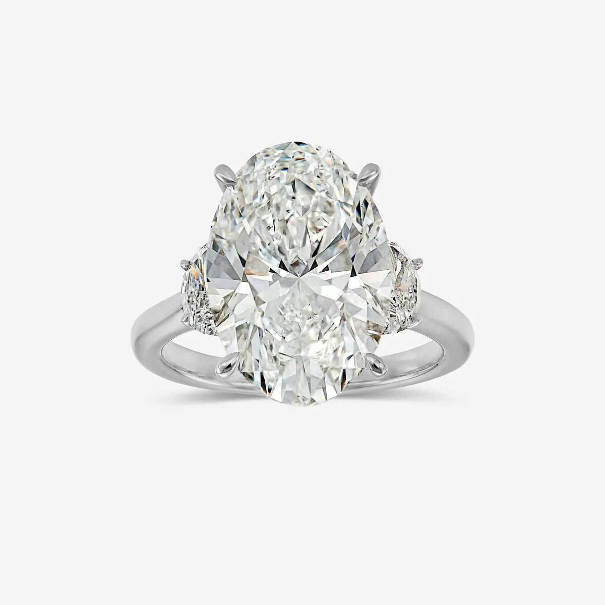 Oval Cut Three-Stone Engagement Ring