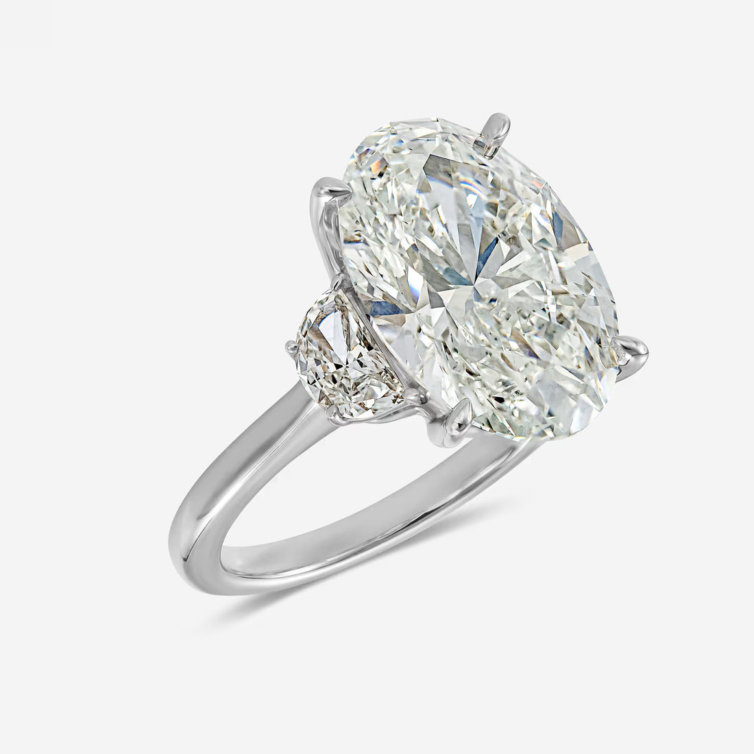 Oval Cut Three-Stone Engagement Ring